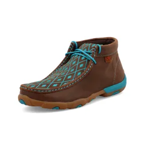 Women’s Twisted X Chukka Driving Moc – Brown & Turquoise WDM0072