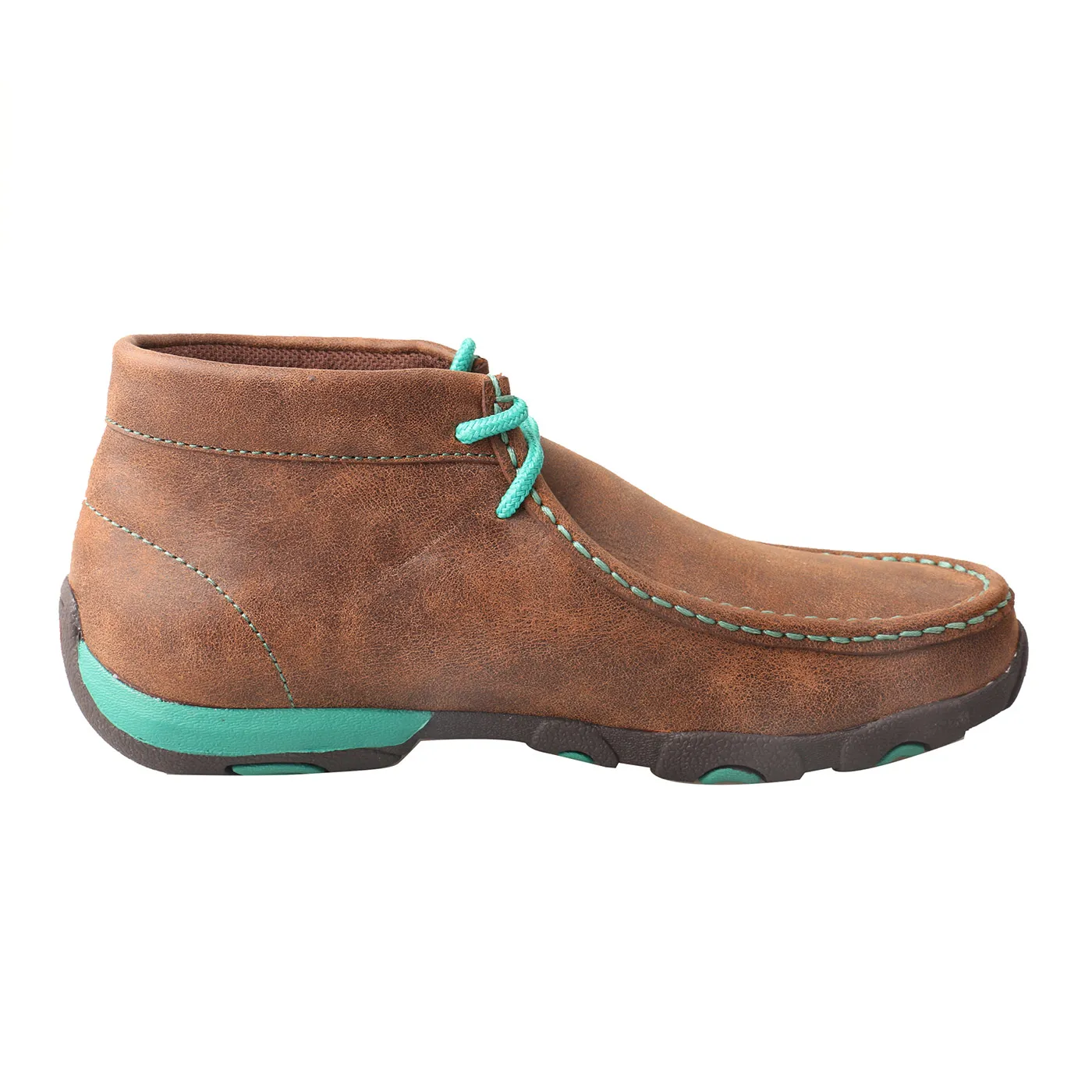 Women’s Twisted X Chukka Driving Moc – Brown & Turquoise WDM0093