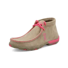 Women’s Twisted X Chukka Driving Moc – Dusty Tan & Neon Pink WDM0012