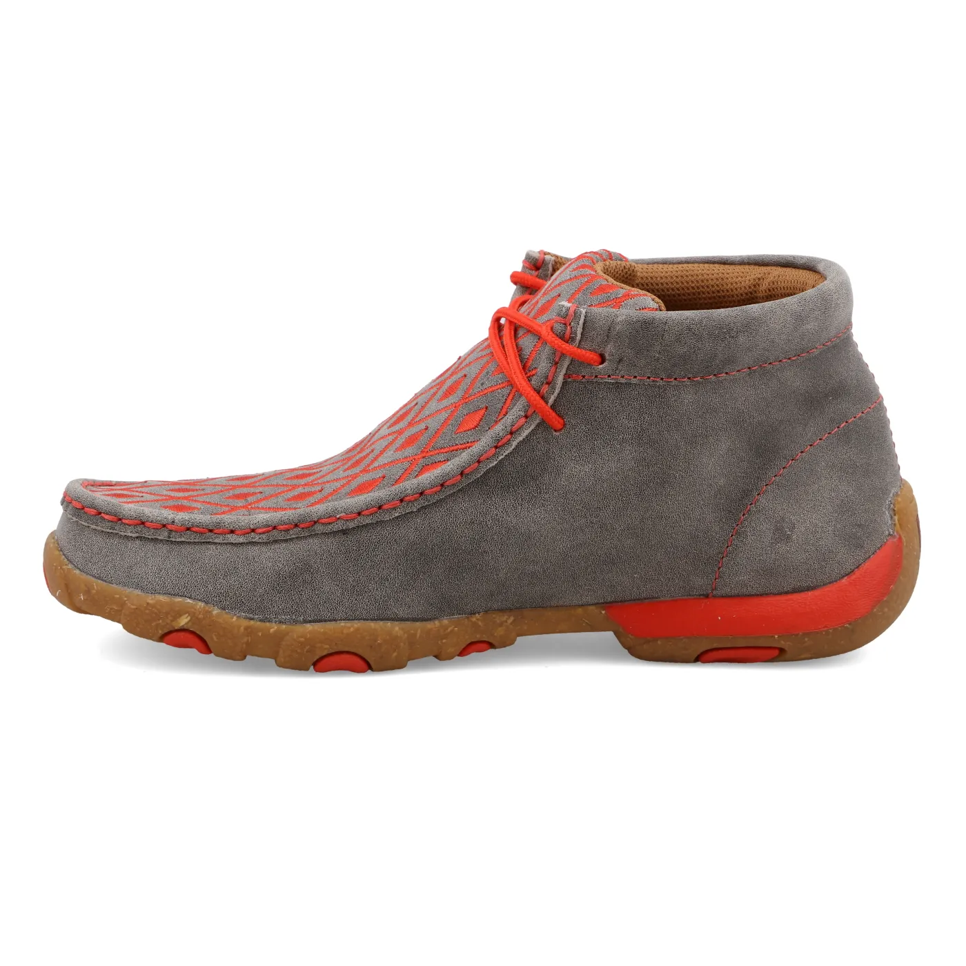 Women’s Twisted X Chukka Driving Moc – Grey & Grenadine WDM0147