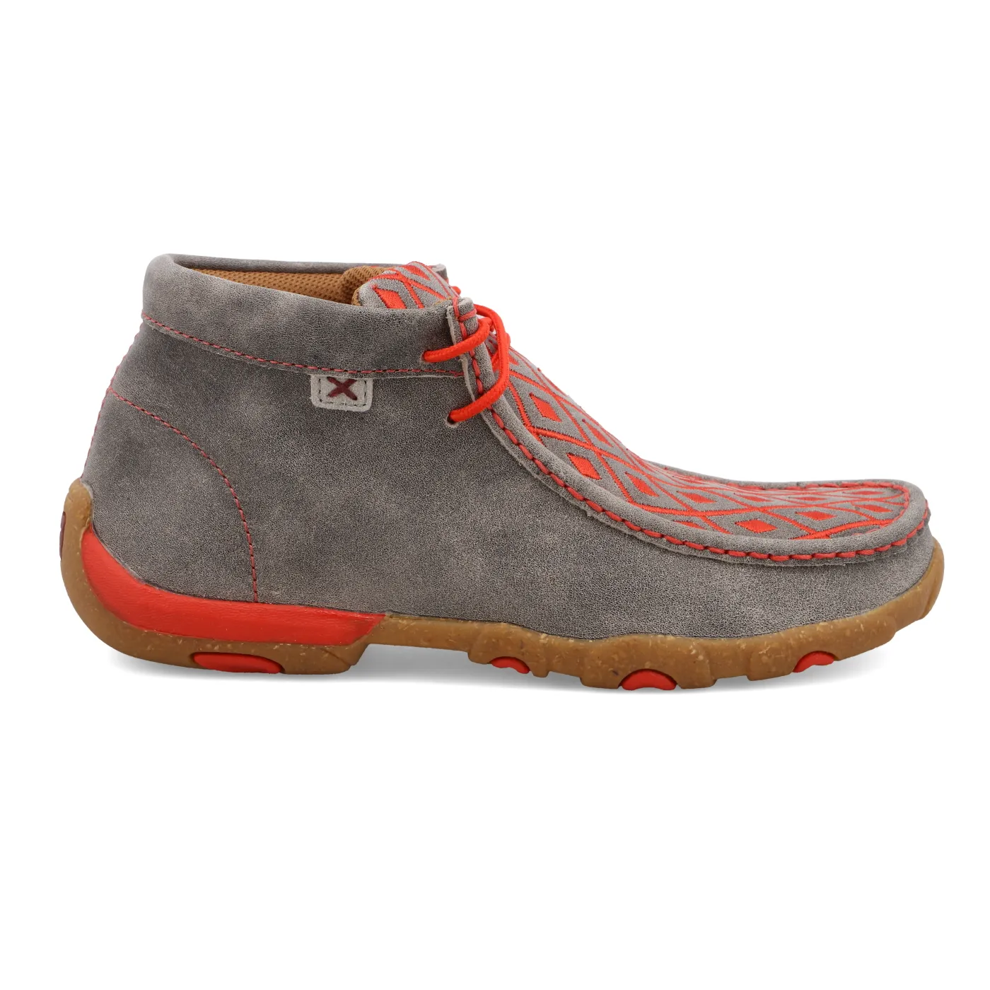 Women’s Twisted X Chukka Driving Moc – Grey & Grenadine WDM0147