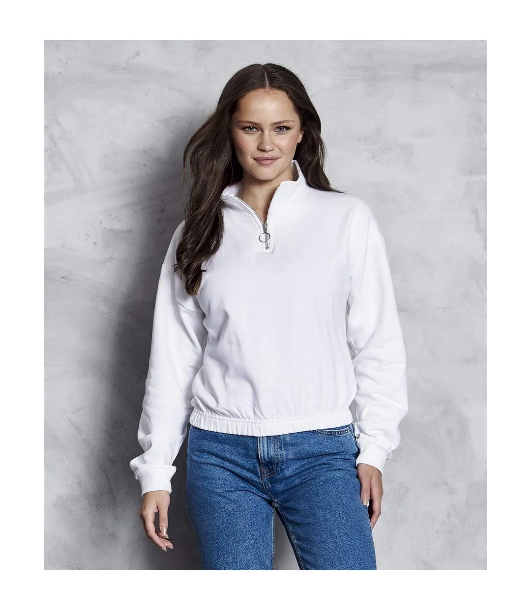 Women's Arctic White Cropped Sweatshirt