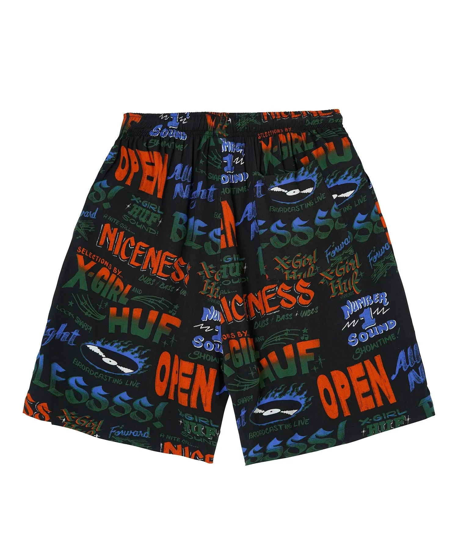 X-girl × HUF SOUND RESORT SHORT