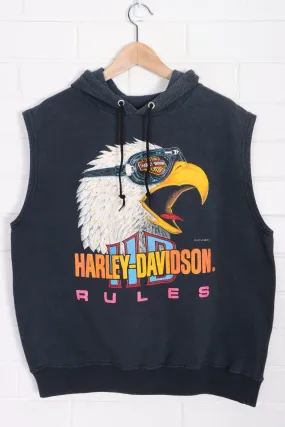 XL HARLEY DAVIDSON Rules Eagle Sleeveless Vest - Made in USA