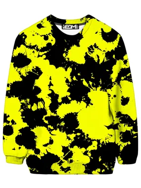 Yellow and Black Paint Splatter Sweatshirt