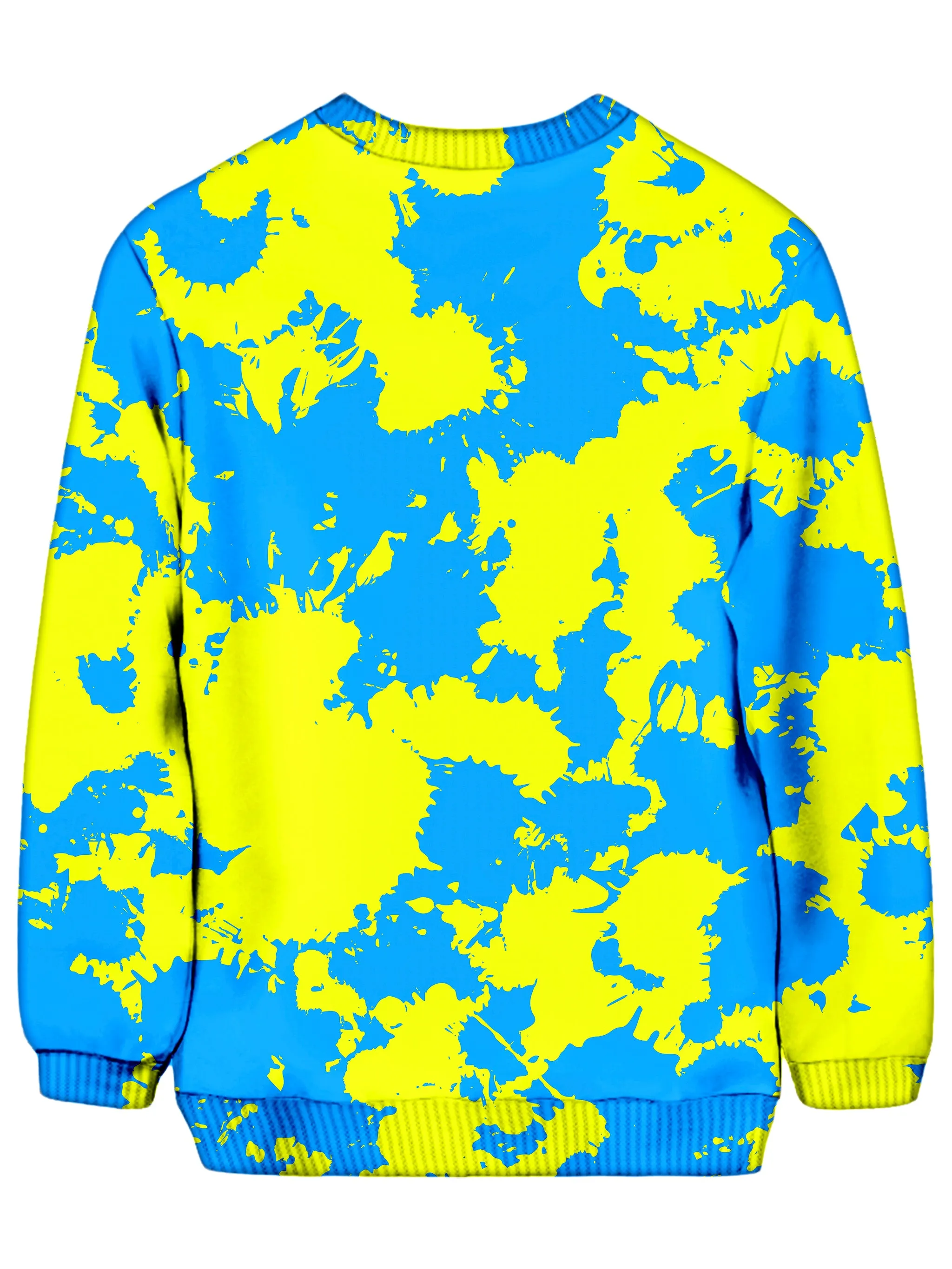 Yellow and Blue Paint Splatter Sweatshirt