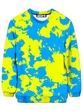 Yellow and Blue Paint Splatter Sweatshirt