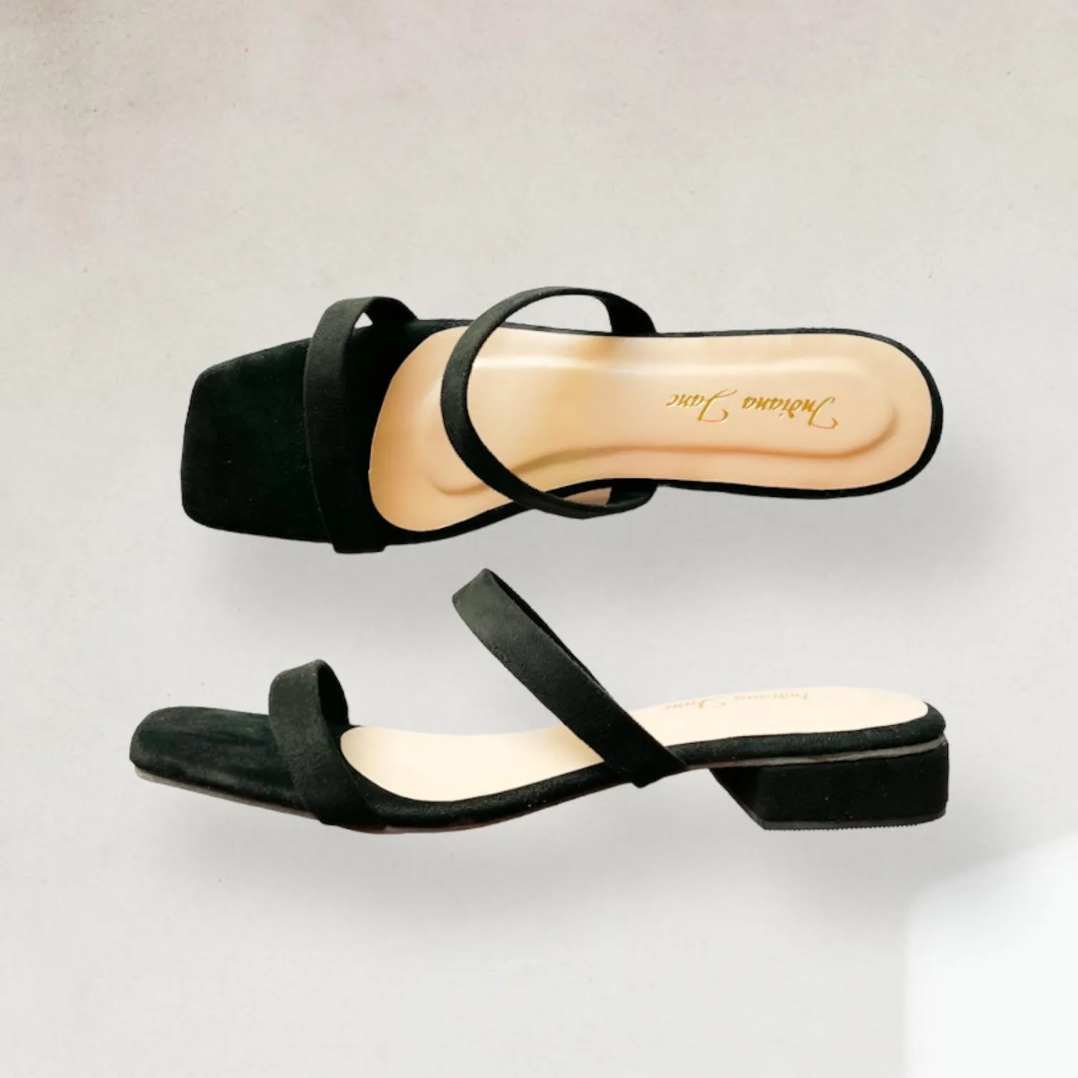 ZAHARA Suede Low Block Heels