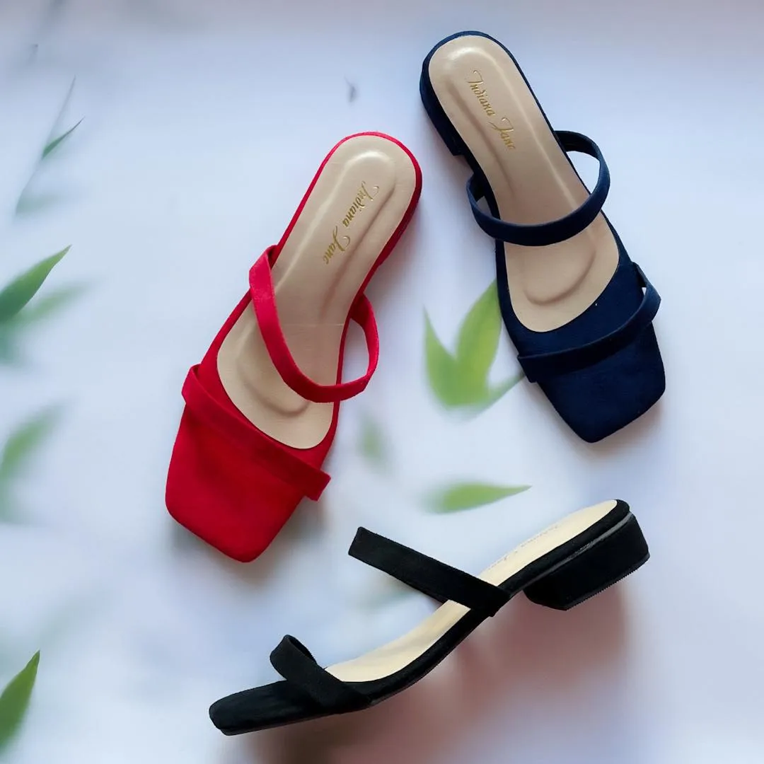 ZAHARA Suede Low Block Heels