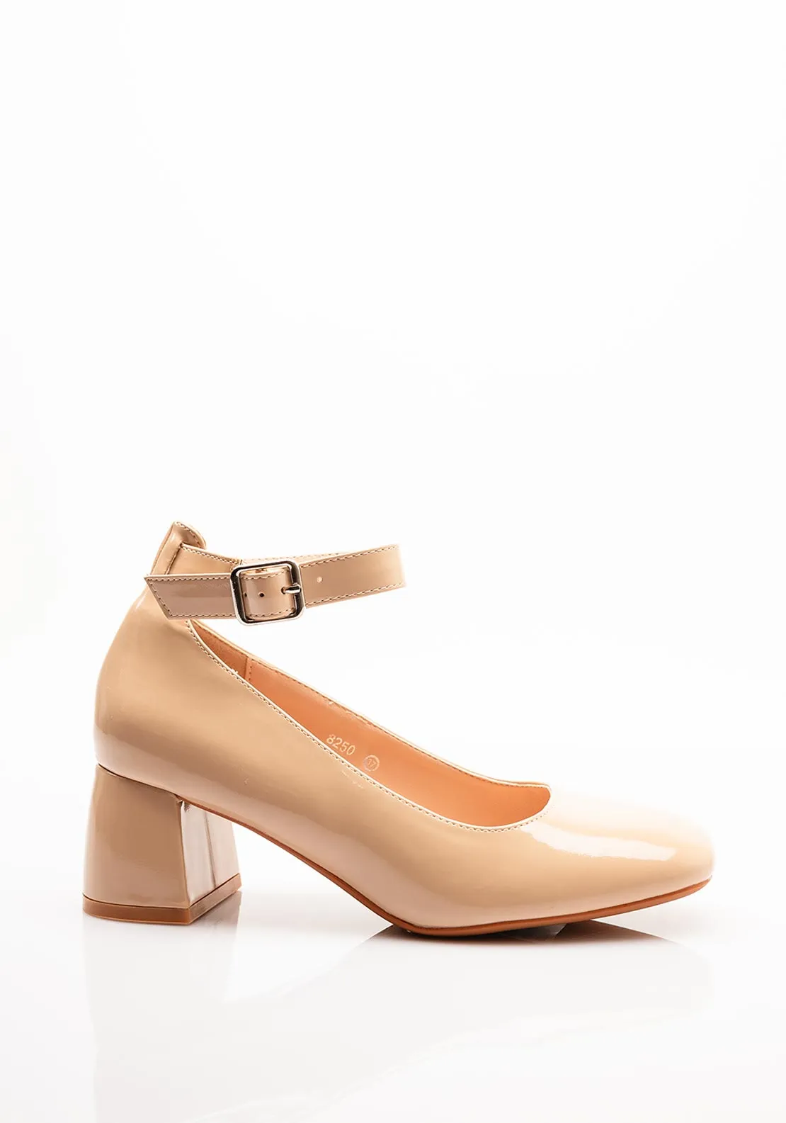 Zen Collection Buckled Block Heels, Beige