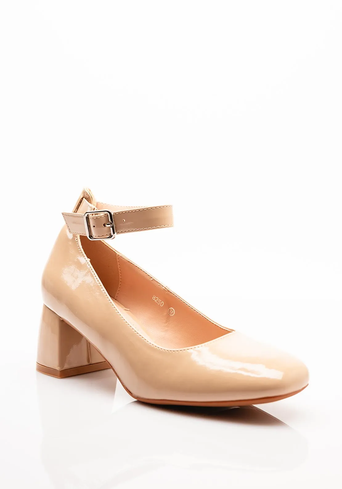 Zen Collection Buckled Block Heels, Beige